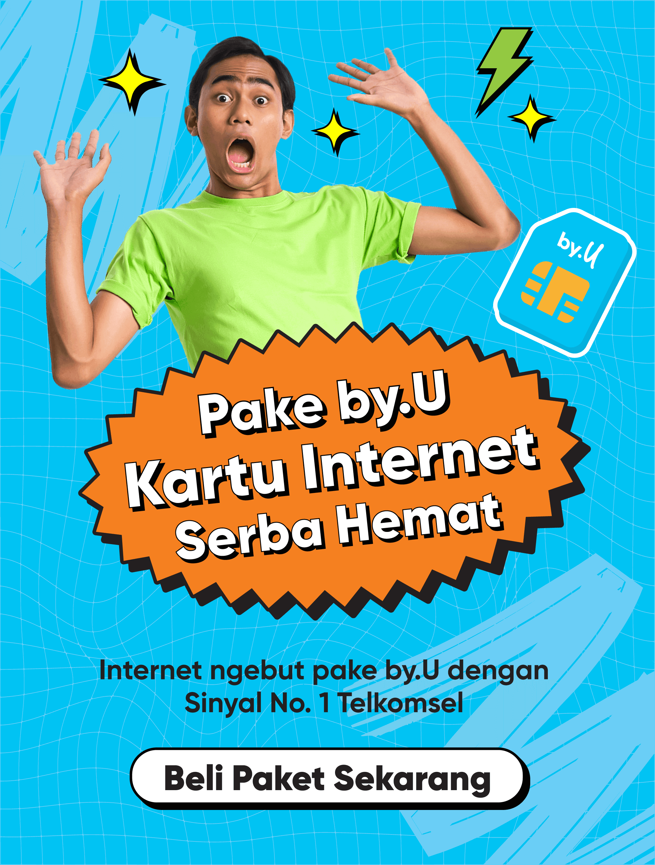 Tengah - Pake by.U, Kartu Internet Serba Hemat