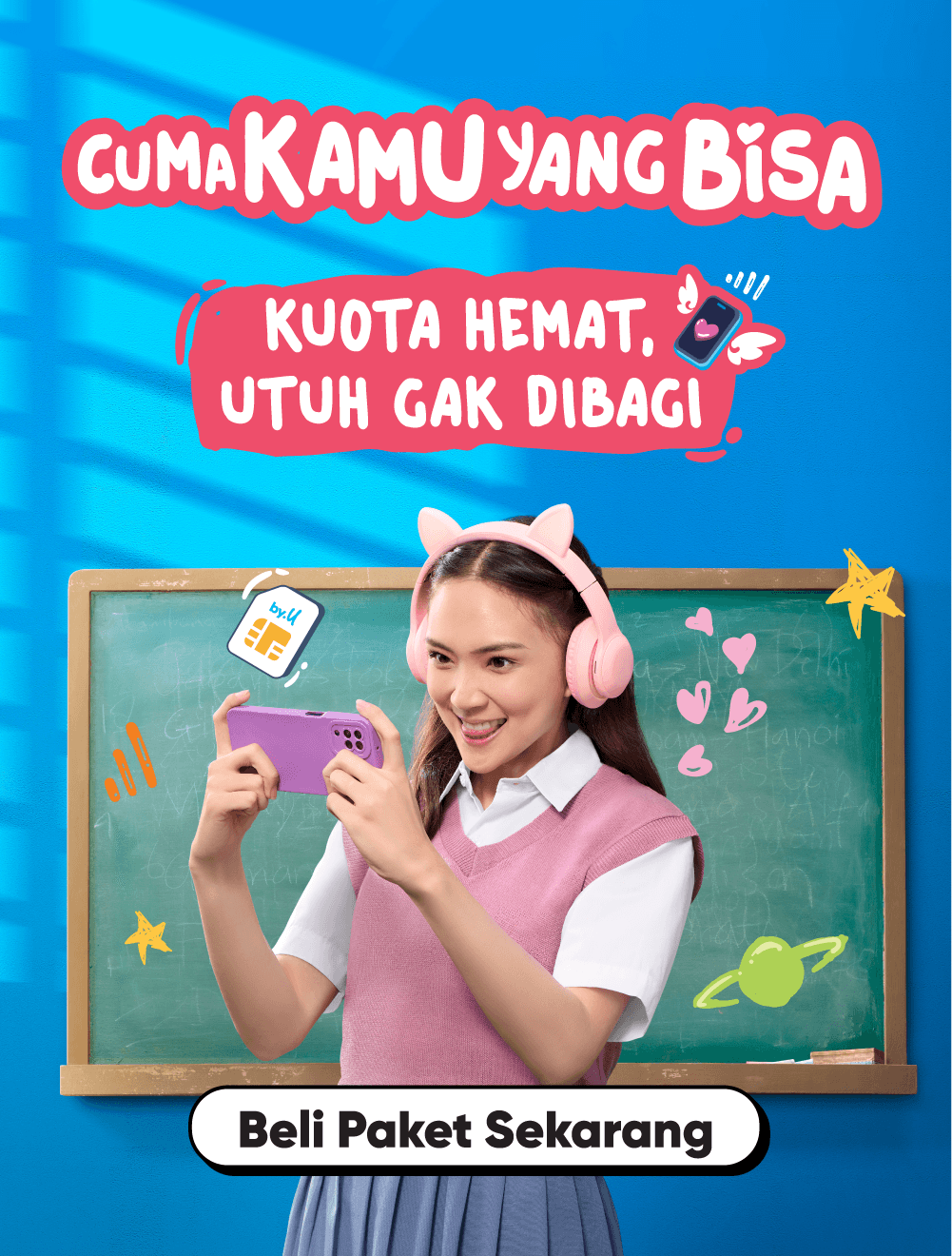Tengah - Pake by.U, Kartu Internet Serba Hemat